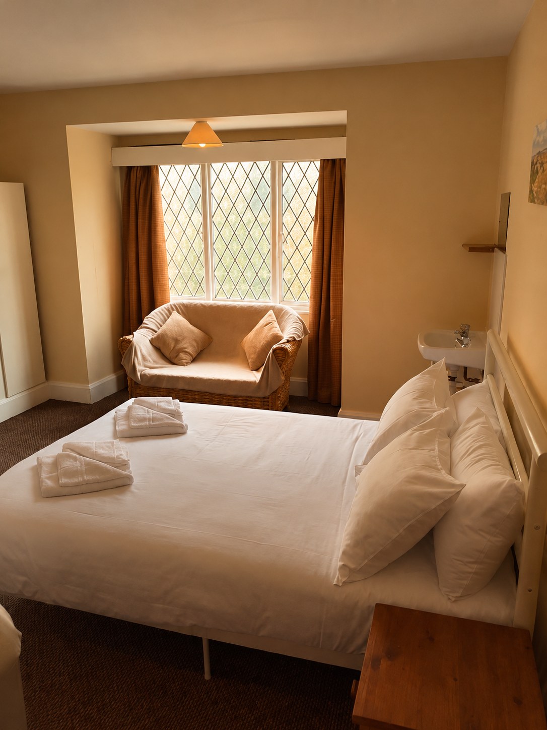 Comfortable double bedroom above the pub