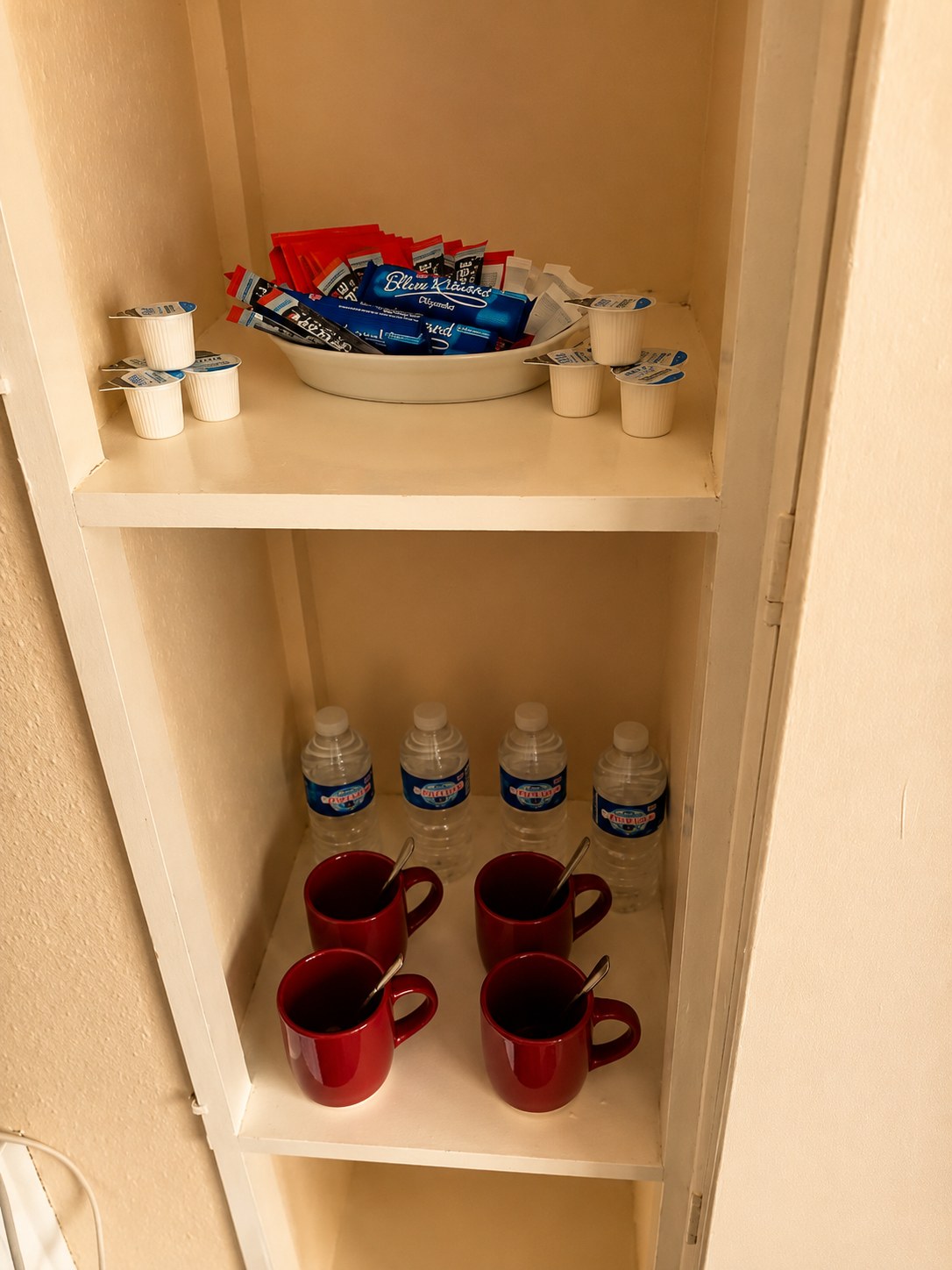 Tea and coffee tray in the room